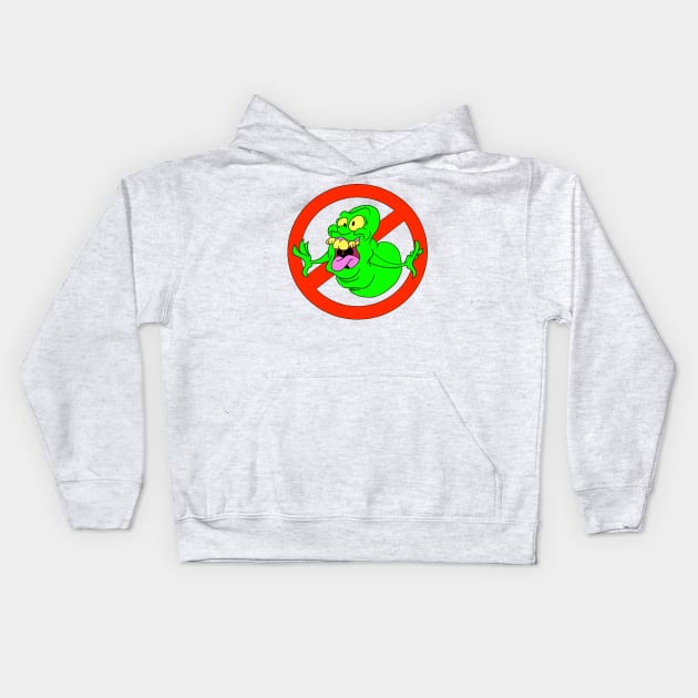 Slimer cute creepy cartoon ghost Kids Hoodie by Blaze_Belushi